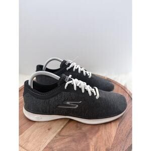 Skechers Shoes Womens Size 8.5 Black Gray Go Step Yoga Max Quick-Fit SN 14485